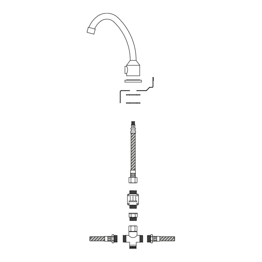 Lavamanos de pie con grifo electrónico a batería - Imagen 3