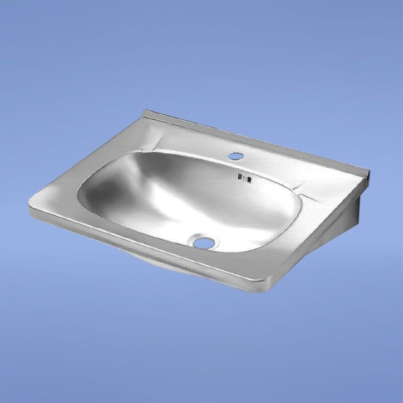 Lavabo inoxidable con escuadras