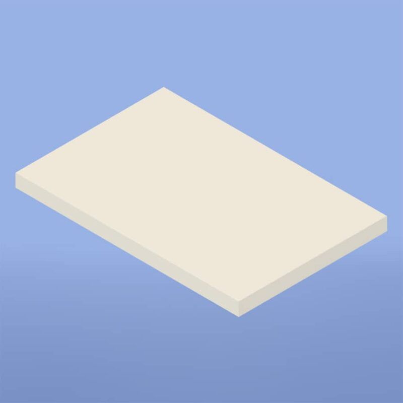 Tabla de polietileno blanco 600x400x40mm