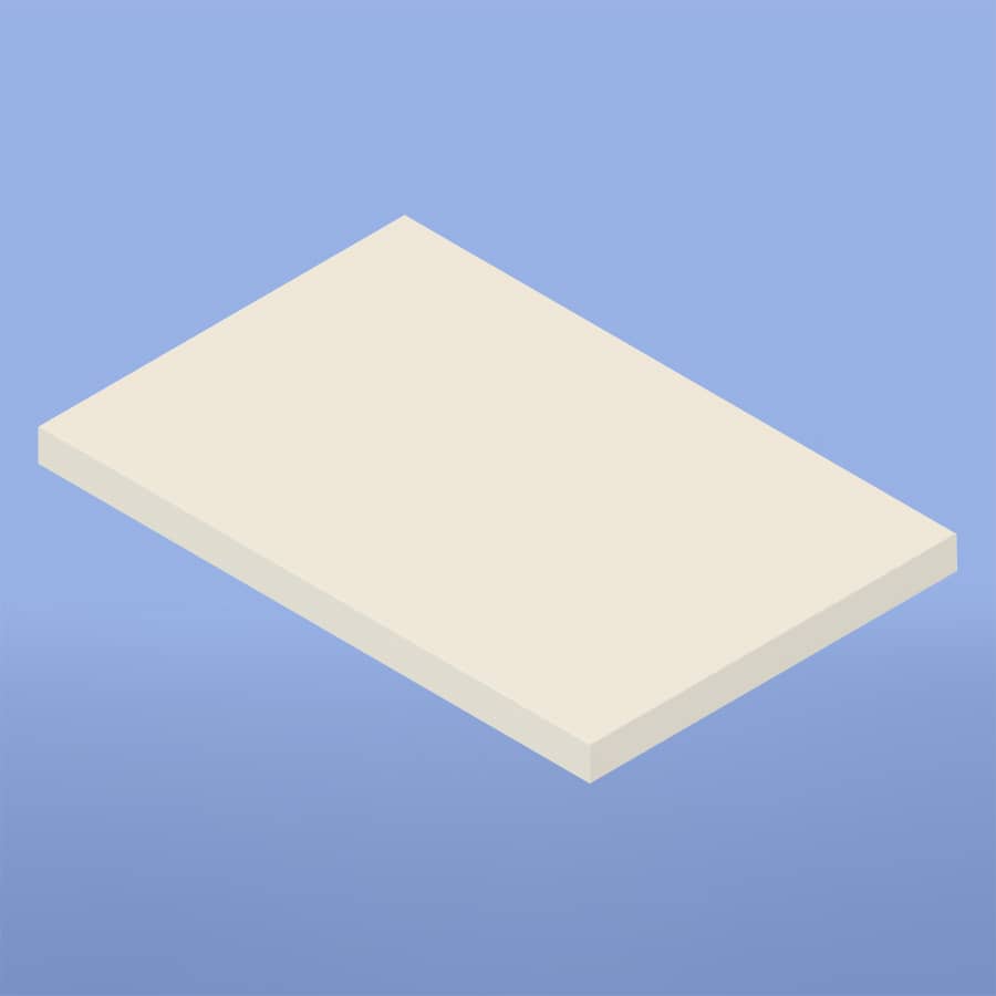 Tabla de polietileno blanco 600x400x40mm