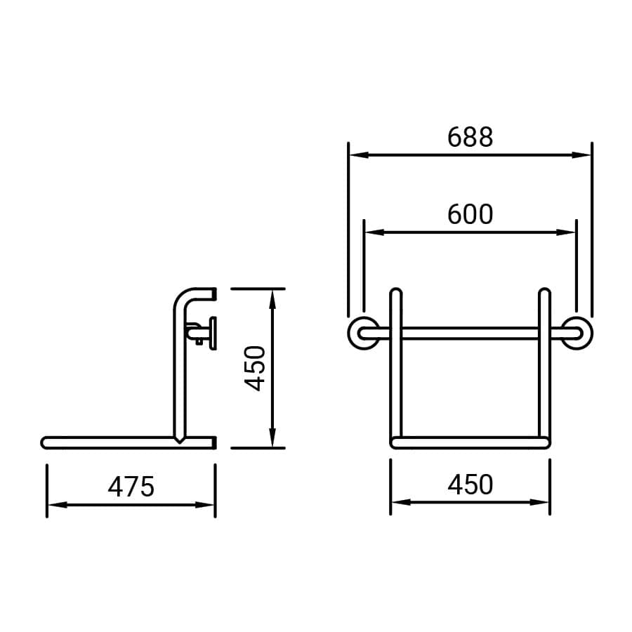 Asiento de ducha para colgar de la pared - Imagen 2