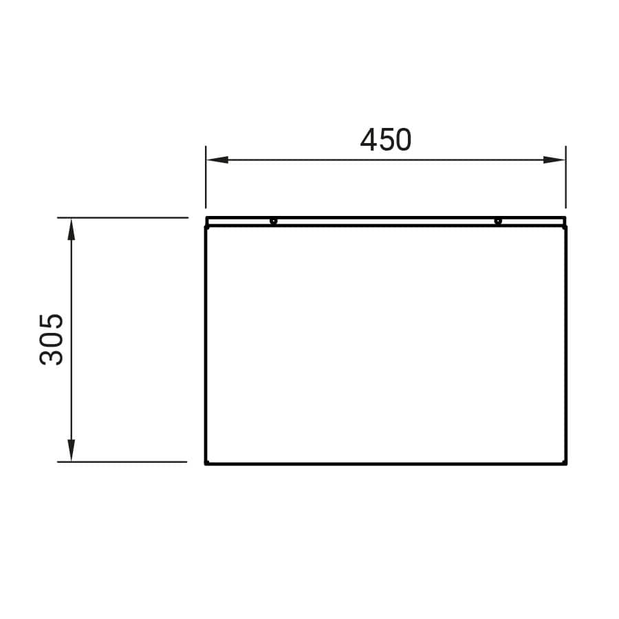 Peto trasero lavamanos de pie 450x300 mm - Imagen 2